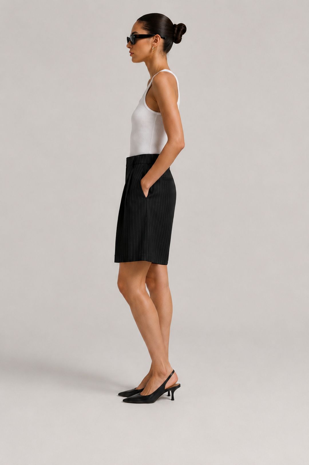Executive Pinstripe Shorts
