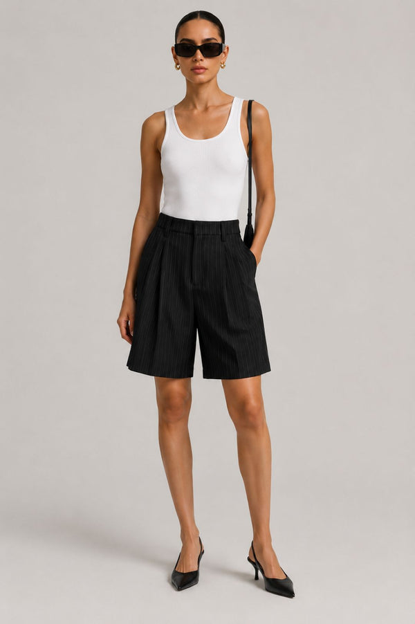 Executive Pinstripe Shorts