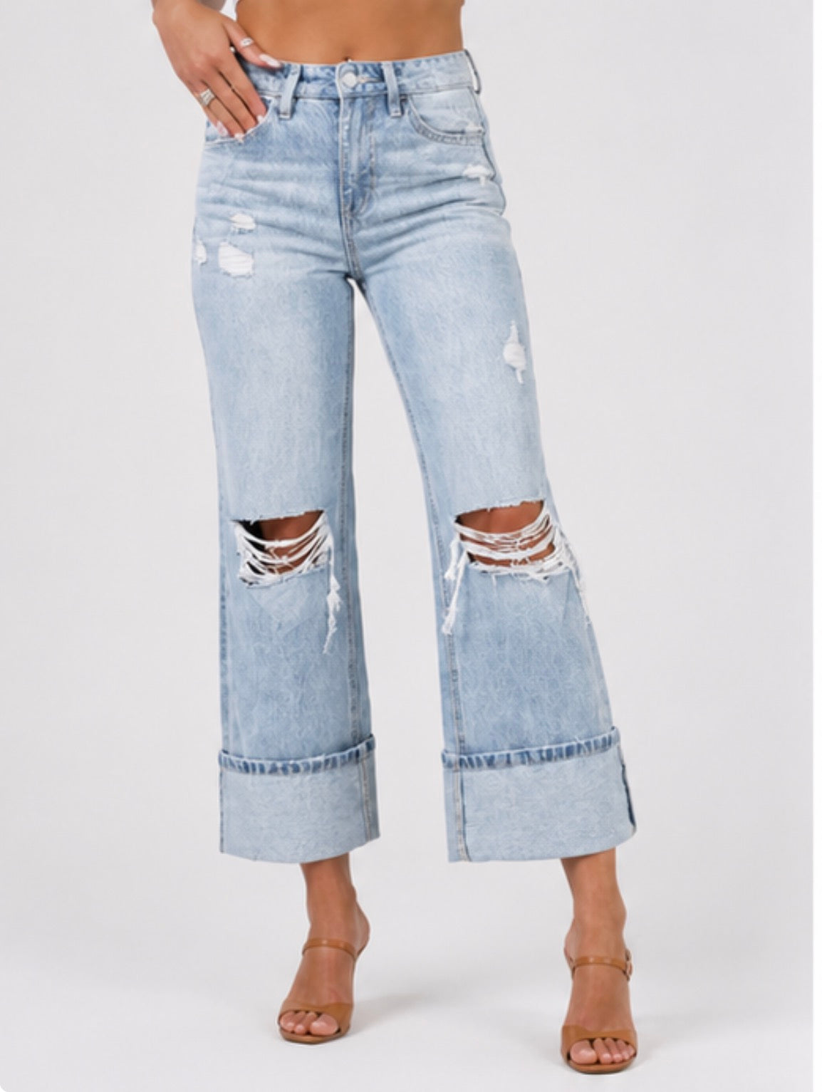 Atlas Distressed Flare Jean