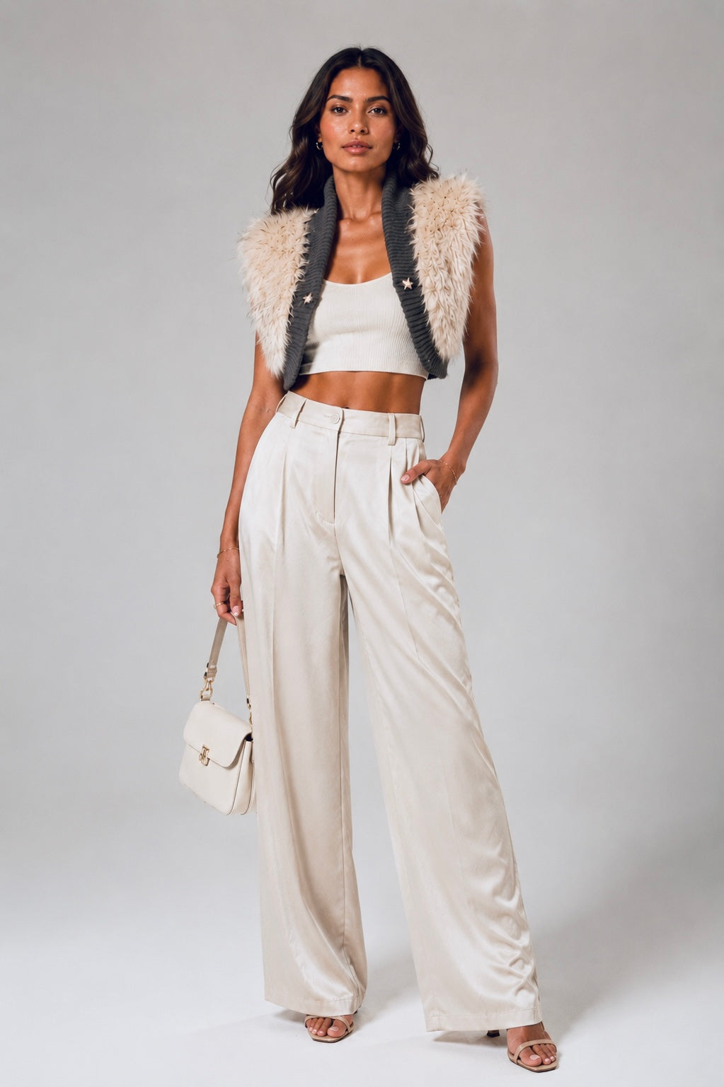 Swish Fur-Knit Vest