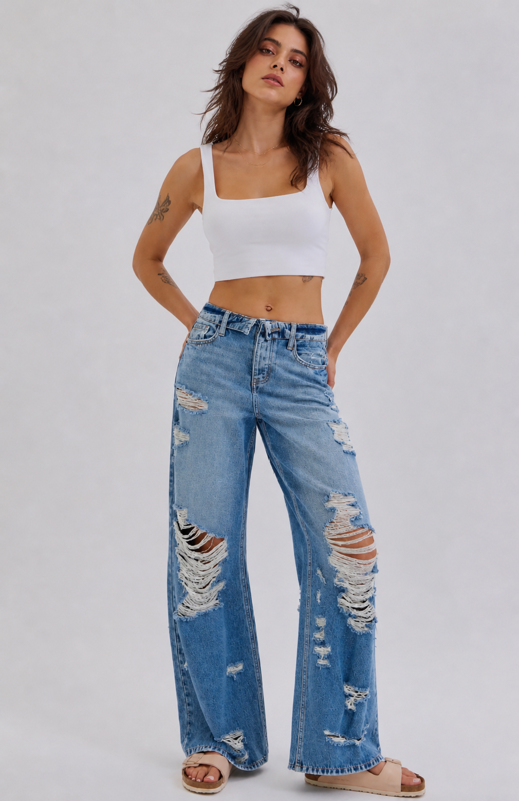 Razor Blue Distressed Jean