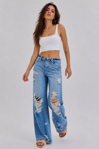 Razor Blue Distressed Jean