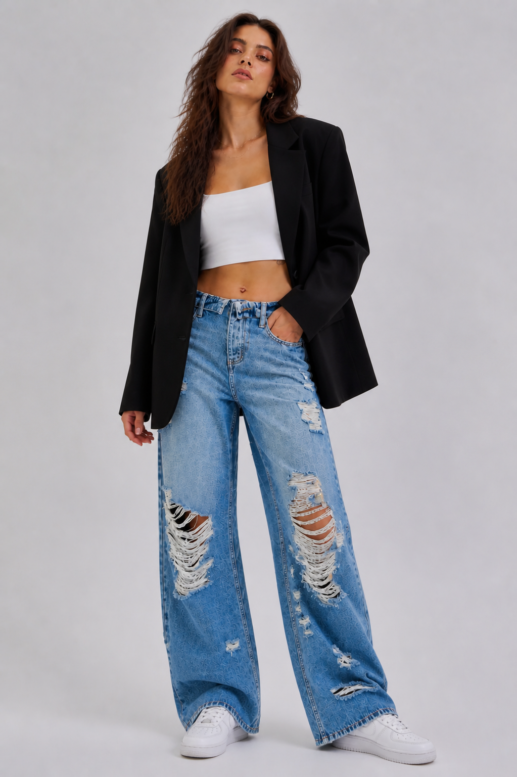 Razor Blue Distressed Jean
