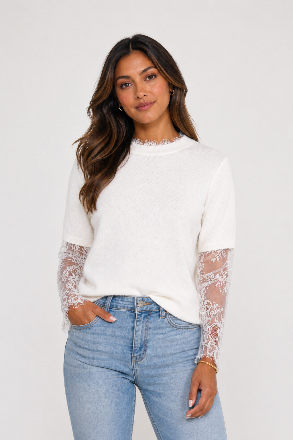 Whisperlace Knit Sweater