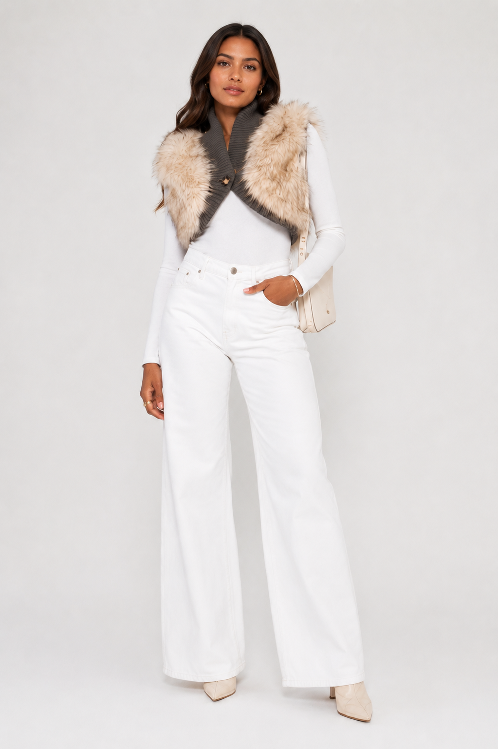 Swish Fur-Knit Vest