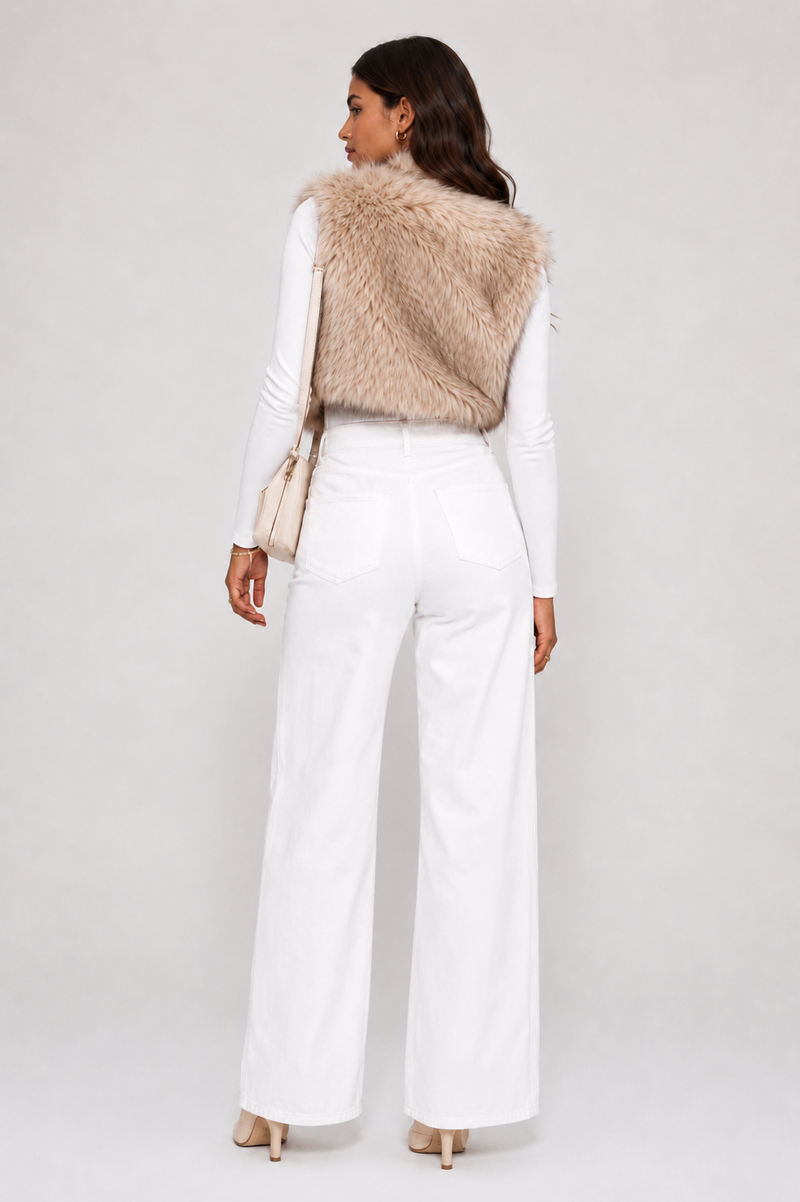 Swish Fur-Knit Vest