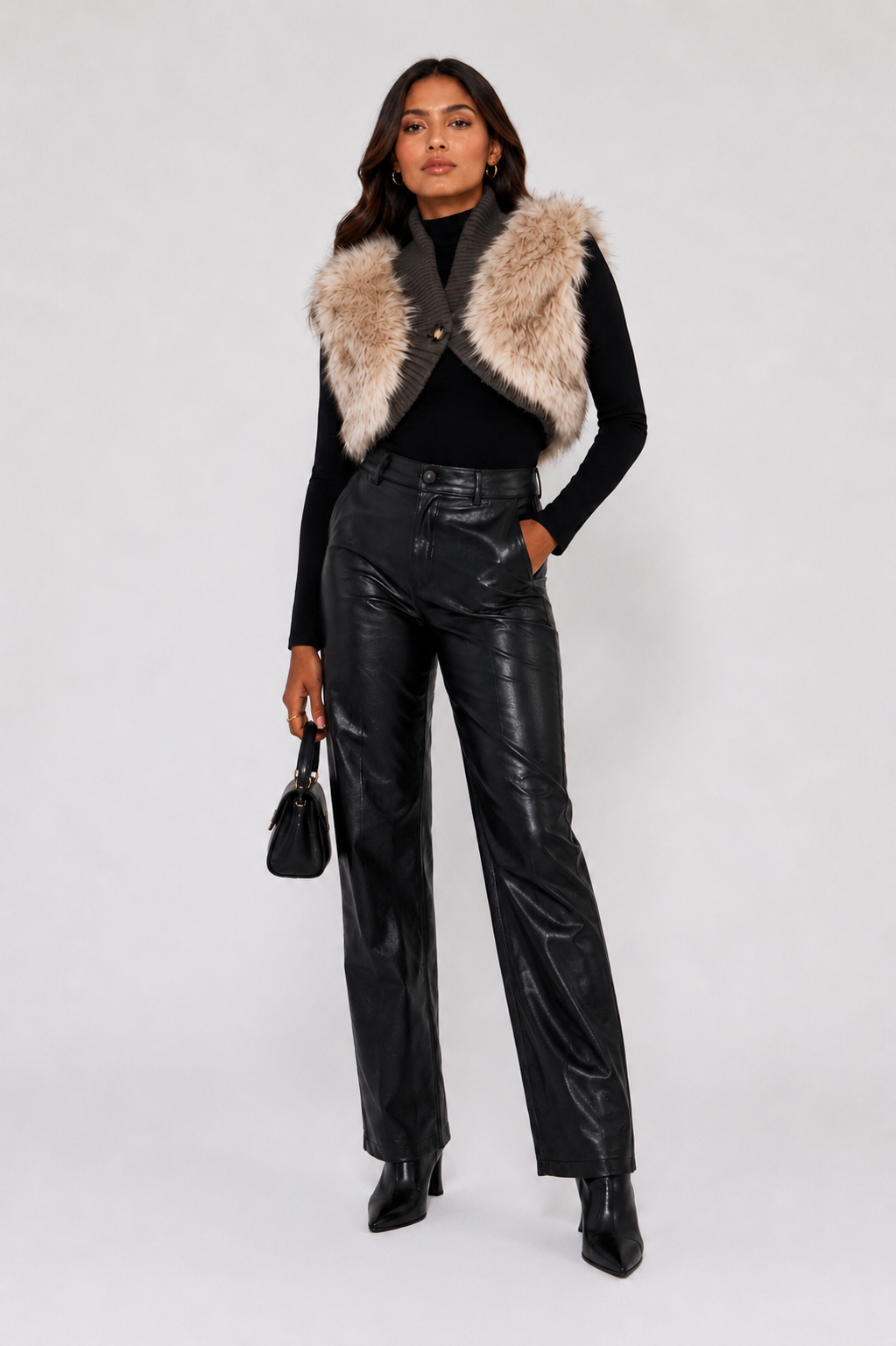 Swish Fur-Knit Vest
