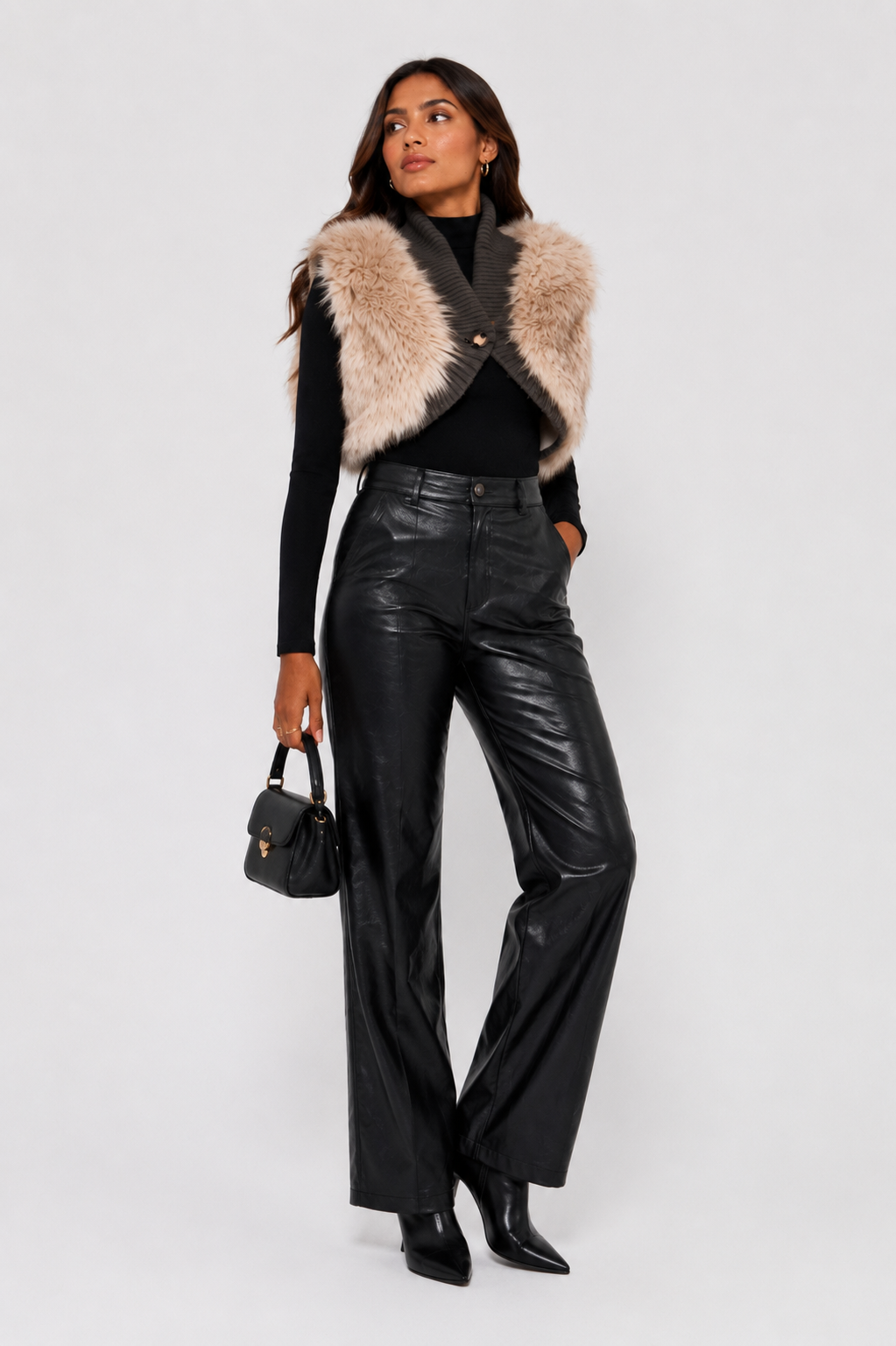Swish Fur-Knit Vest