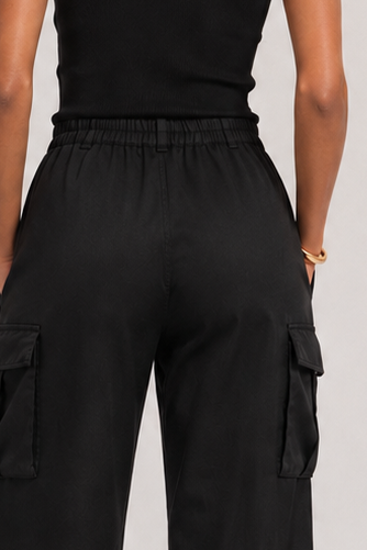 Noir Cinch Satin Cargo Pant