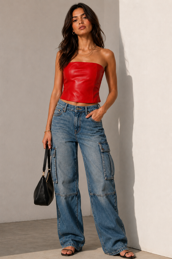Scarlet Reign Strapless Top