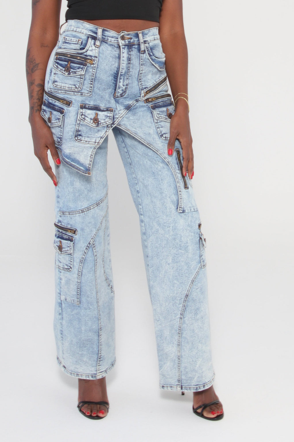 Multi-Pocket Statement Denim