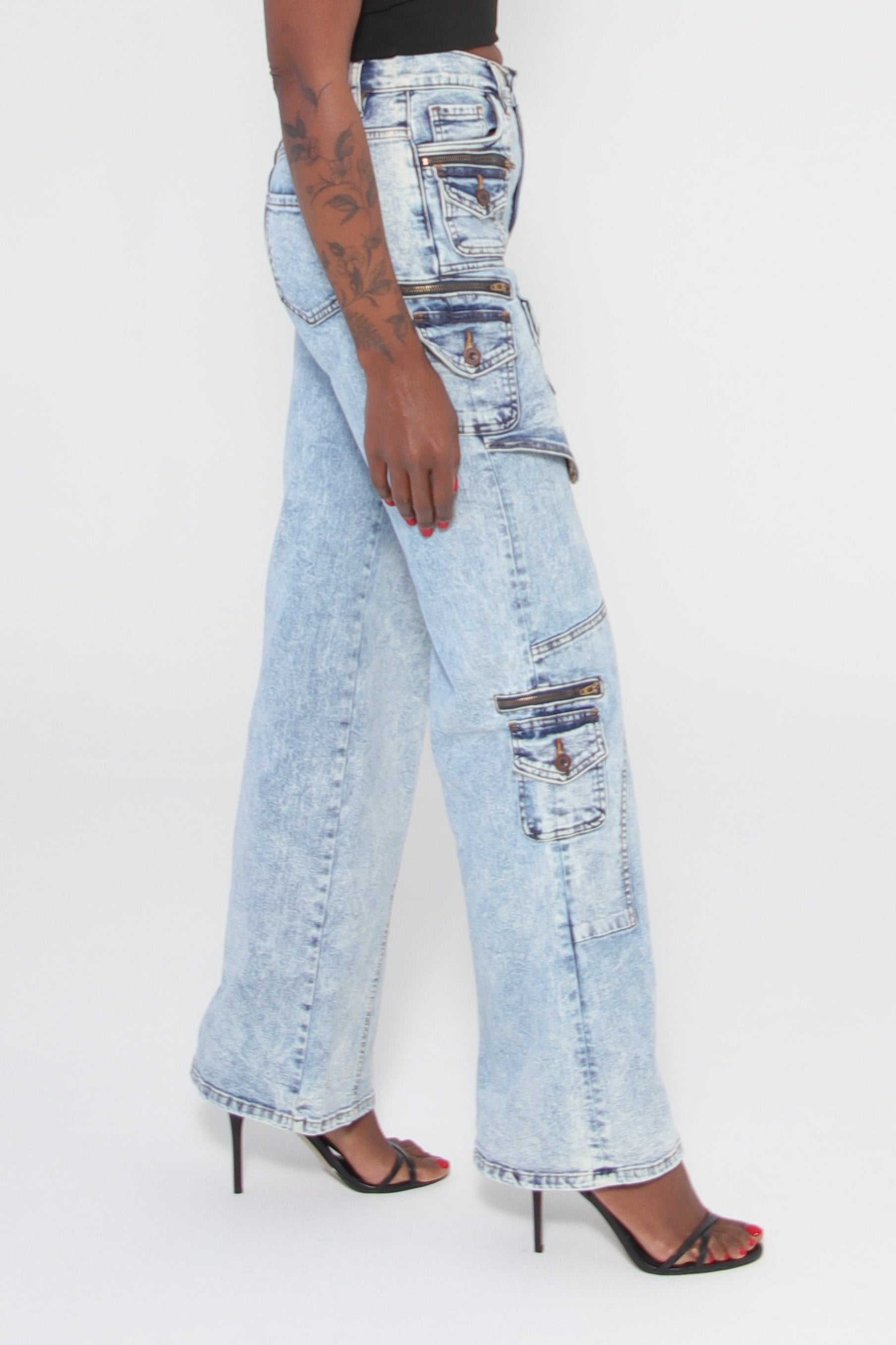 Multi-Pocket Statement Denim