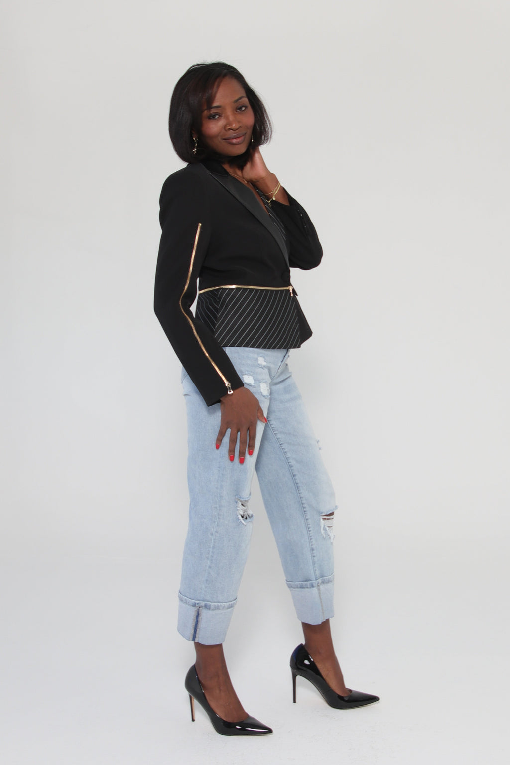 Precision Stripe Blazer