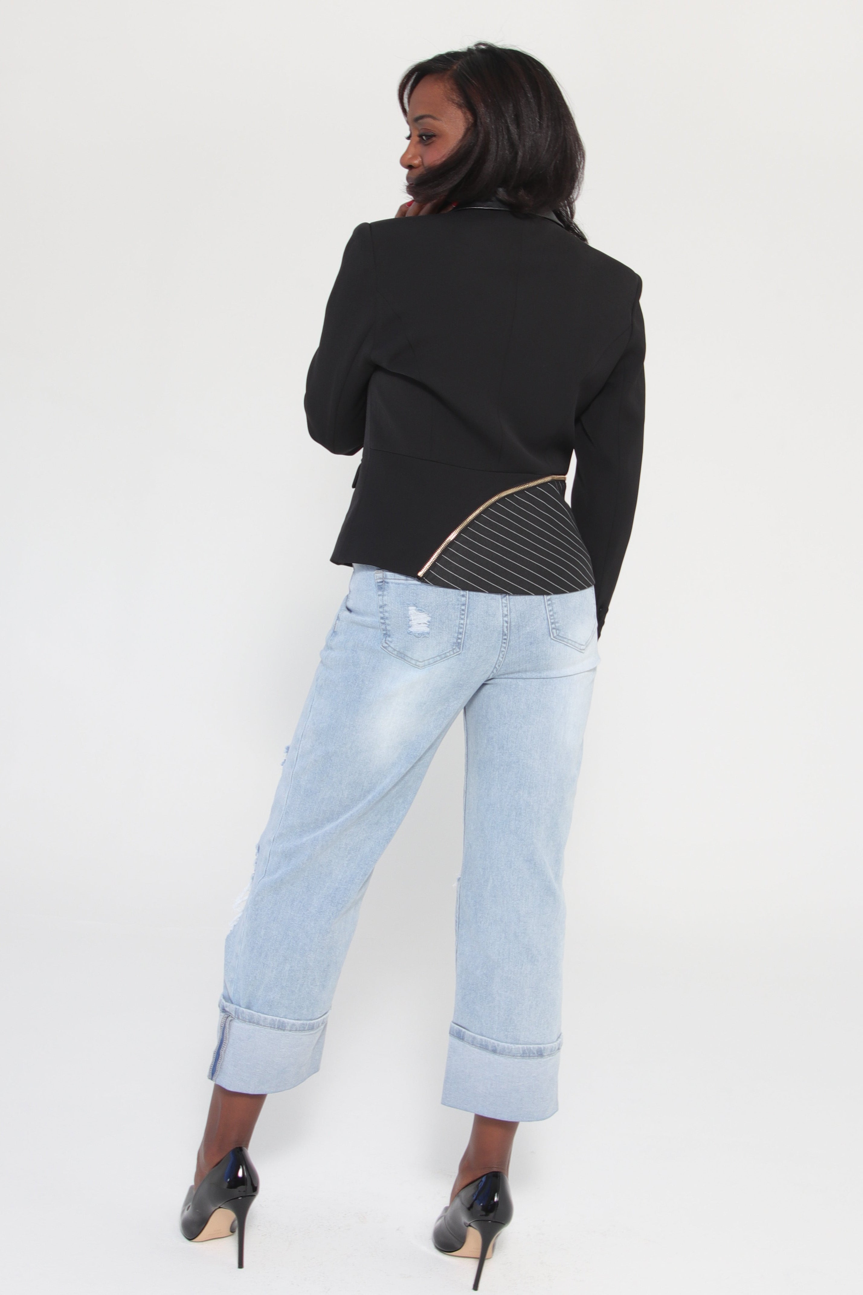 Precision Stripe Blazer