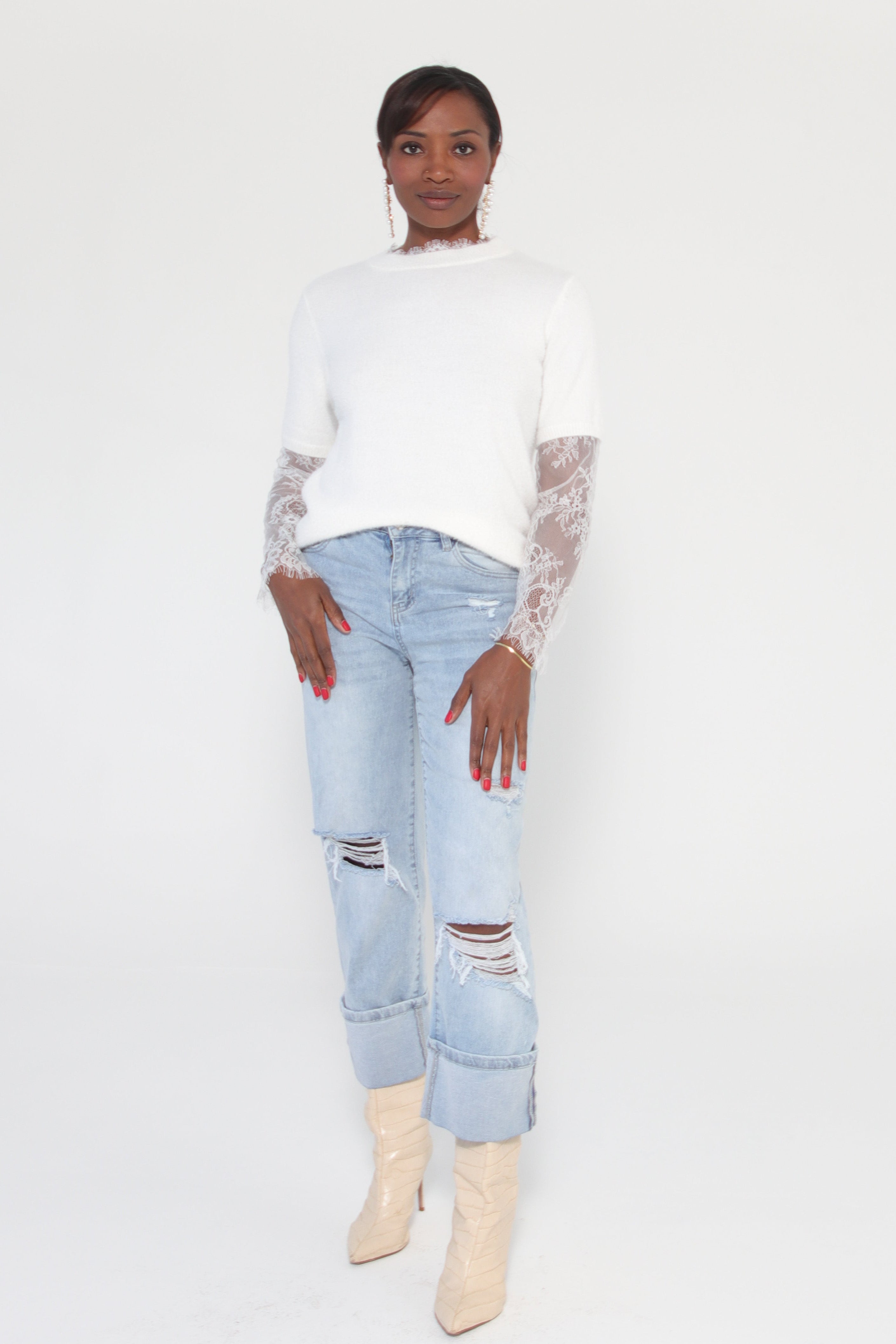 Whisperlace Knit Sweater