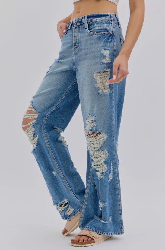 Razor Blue Distressed Jean