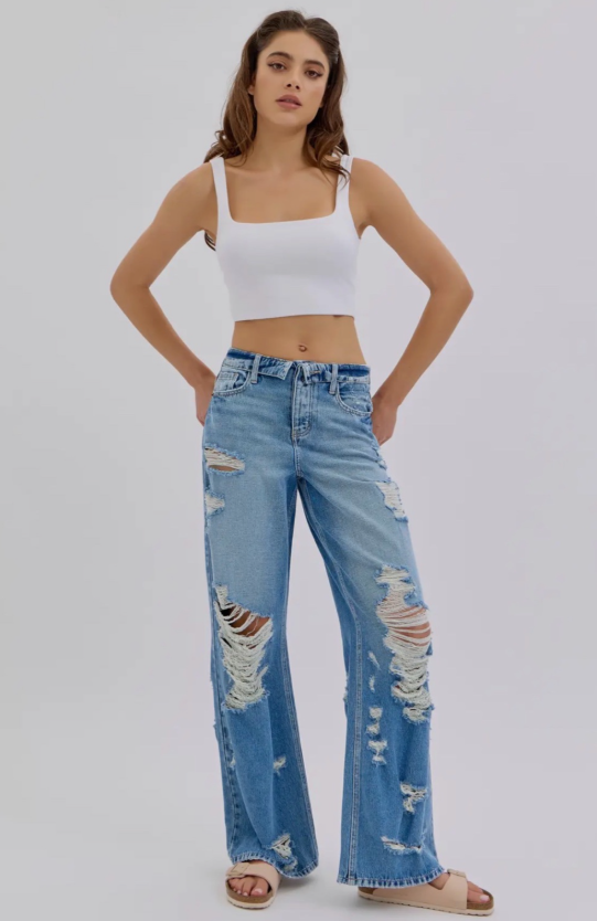 Razor Blue Distressed Jean